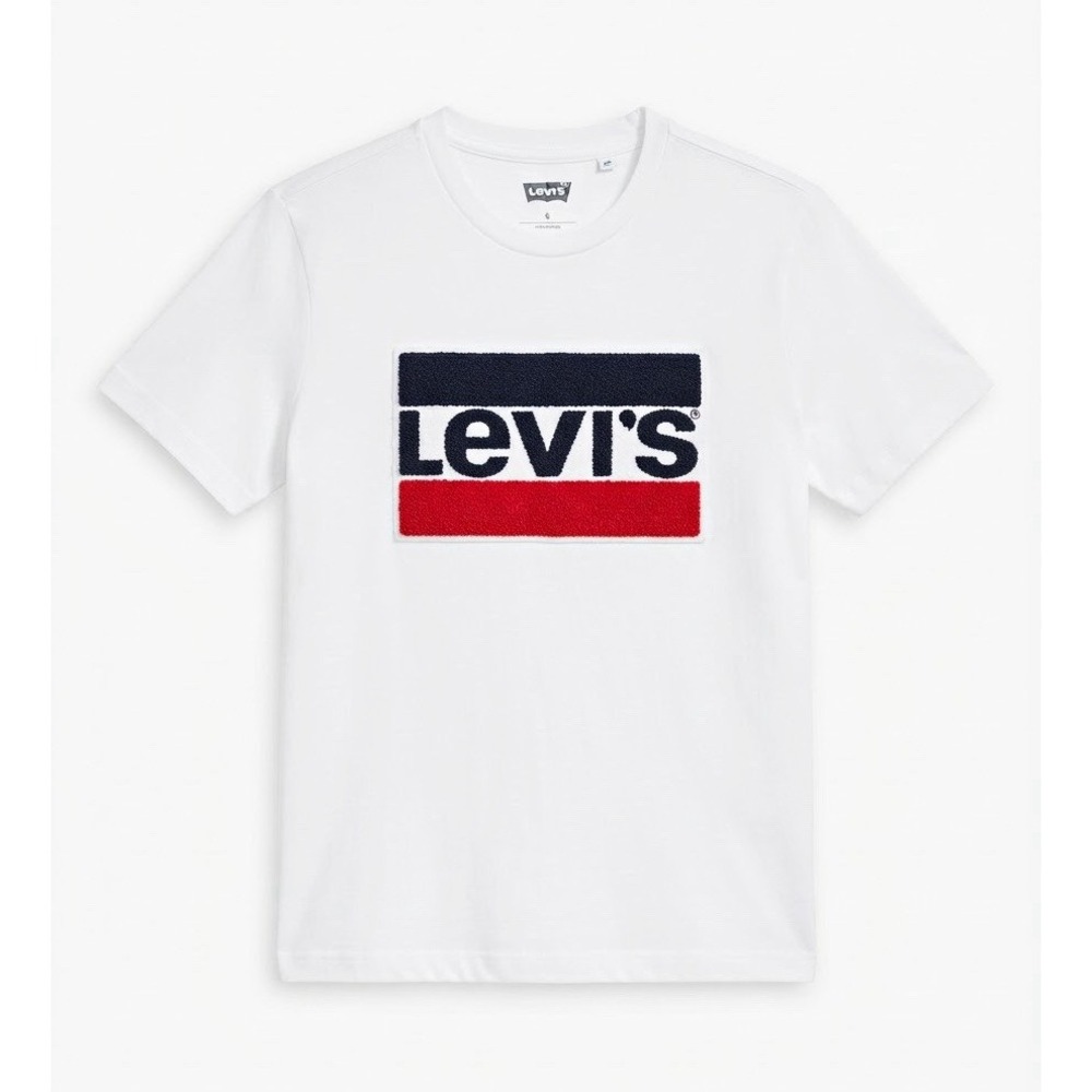 Levi's Men's Graphic Logo Crew Neck T-Shirt Short Sleeve White Size S